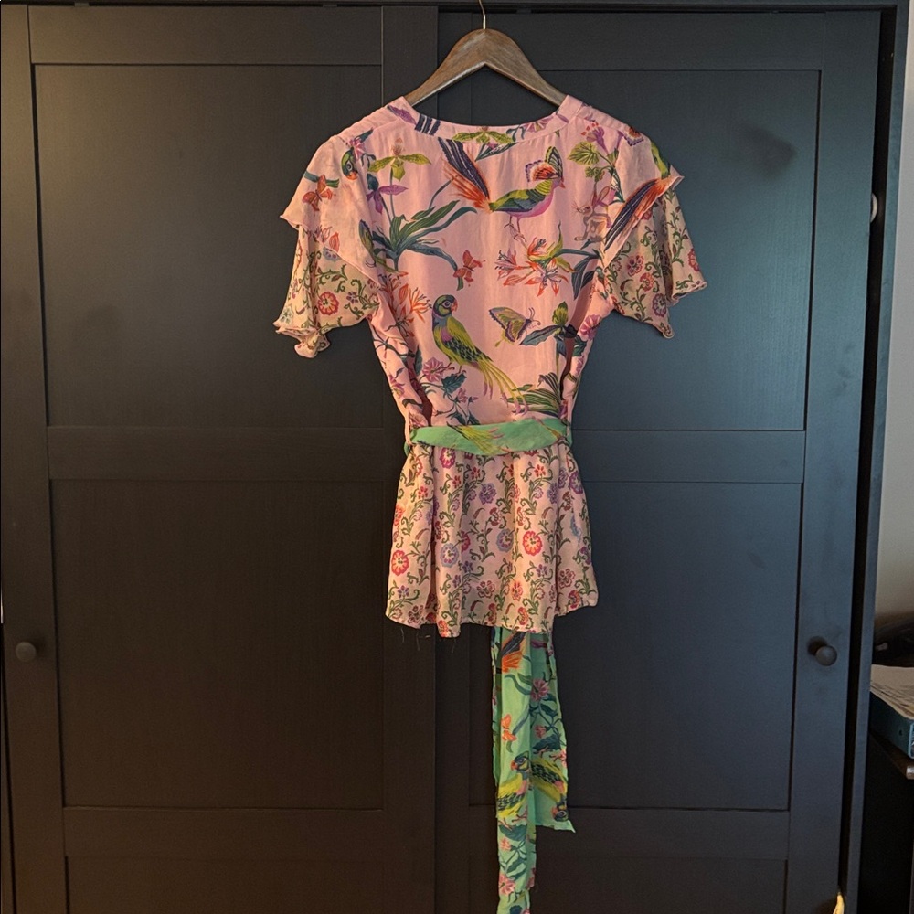 Banjanan Multicolor Floral silk blouse - Picture 3 of 6